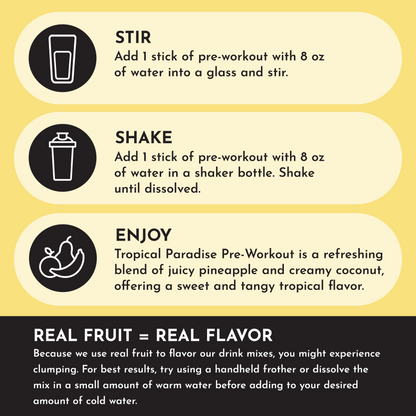 Tropical Paradise Pre-Workout Single Serving Packs (20)