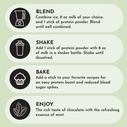 Mint Chocolate Protein Powder Stick